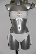 Pretty White And Gold MOSCHINO Swimsuit Size 3 Or L New With Tag