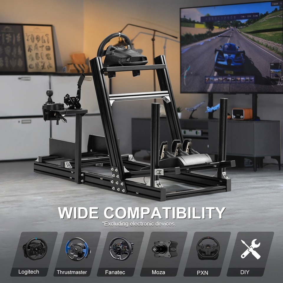 Marada Racing Sim Cockpit In Alluminio Con Sedile Da Gioco Compatibile ...