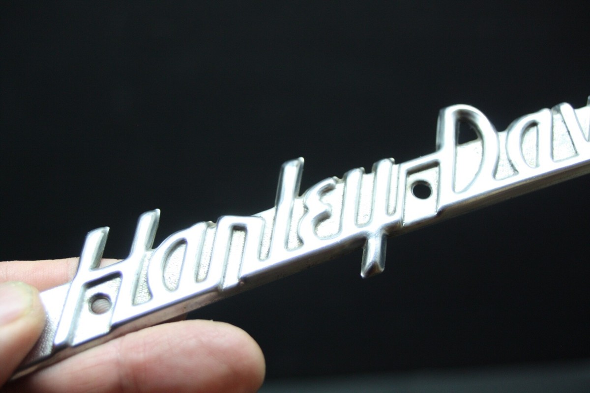 Harley OEM script TANK BADGES - PAIR - OEM # 61774-51T - fits 1951