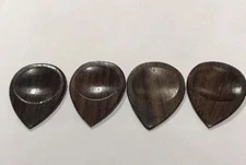 4 Pack Exotic Indian Rosewood Guitar Picks For Acoustic Stringed Instruments