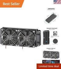 Efficient Black Aluminum Water Cooling Radiator with 12 Pipelines   275x120x58mm