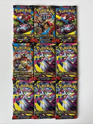 Pokemon TCG Mega Evolution Booster Pack Lot of 9 Packs