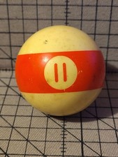 Vintage Aramith Billiard Pool Ball 2.25" Replacement Red Stripe 11 Belgium