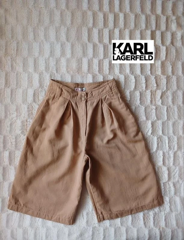 Women Karl Lagerfeld Shorts Beige Linen 36