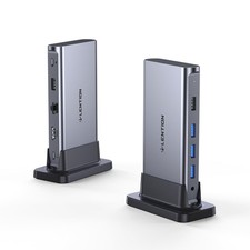 USB C Docking with 4K60Hz HDMI, USB 3.0/2.0, Gigabit Ethernet, 100W PD, Aux A...