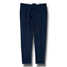 SCOTCH SODA Trousers Men 31x32 Fits 35x30 Mott Diamond Slim Pleated Dress Pant