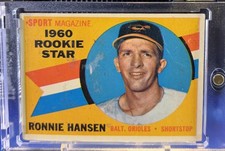 1960 Topps ⚾️ - Sport Magazine - 1960 Rookie Star Ron Hansen #127🌟