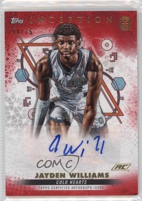 2022-23 Topps Inception OTE Overtime Elite Red 58/75 Jayden Williams Auto 1u6