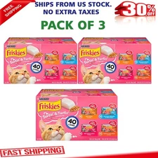 Friskies Surfin & Turfin' Prime Filets Wet Cat Food Variety Pack 5.5oz 40 ct