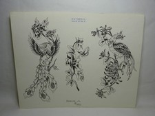 Vintage 1982 Apache Jil Set 2 "Peacocks, roses" Great condition.