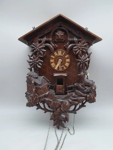 Ornate Vintage Schneider German Made Cuckoo Clock / Parts
