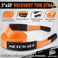 Heavy Duty Tow Strap Recovery Kit - 3" x 20ft35,000lbs Tree Saver Winch Strap...