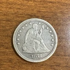 1877 Liberty Seated Silver Quarter Fine+