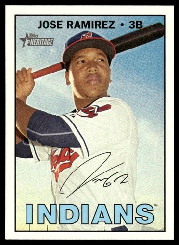 2016 Topps Heritage #698 Jose Ramirez Cleveland Indians