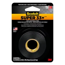 Scotch Super 33+ 0.75-in x 37.5-ft Vinyl Electrical Tape Black