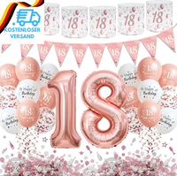 Deko 18 Geburtstag MäDchen Rosegold - 18. Geburtstagsdeko Luftballons Konfetti U