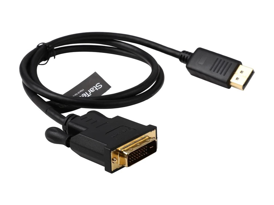StarTech.com DP2DVI2MM3 3 ft. Black Connector A: 1 - DisplayPort (20 pin) Male - Image 2 of 3