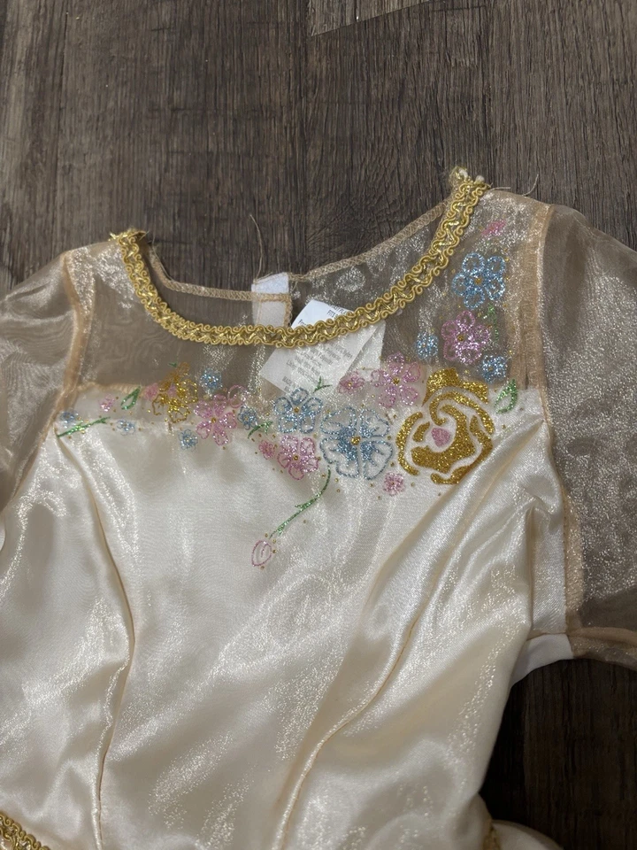 Disney Cinderella Ella Wedding Dress Costume Child Size S 4-6x Live Action - Image 3 of 4