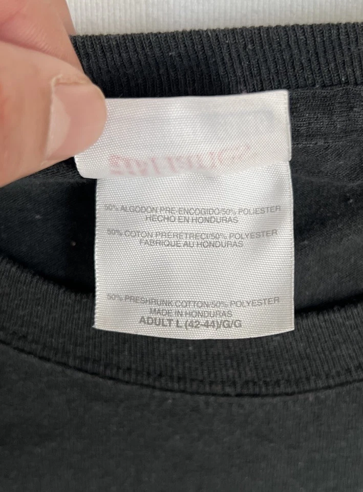 Camiseta Promo Guitar Hero World Tour GameStop 2009 Negra De Colección Hanes L Foto 4 de 4