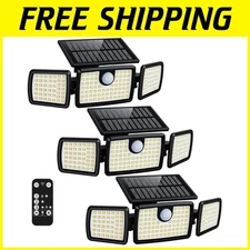 3-Pack Solar Lights with Remote Control