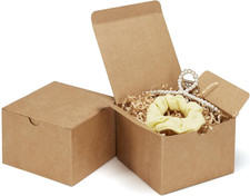 Brown Gift Boxes 5X5X3.5 25 Pack Kraft Paper Gift Boxes with Lids for Gifts, ...