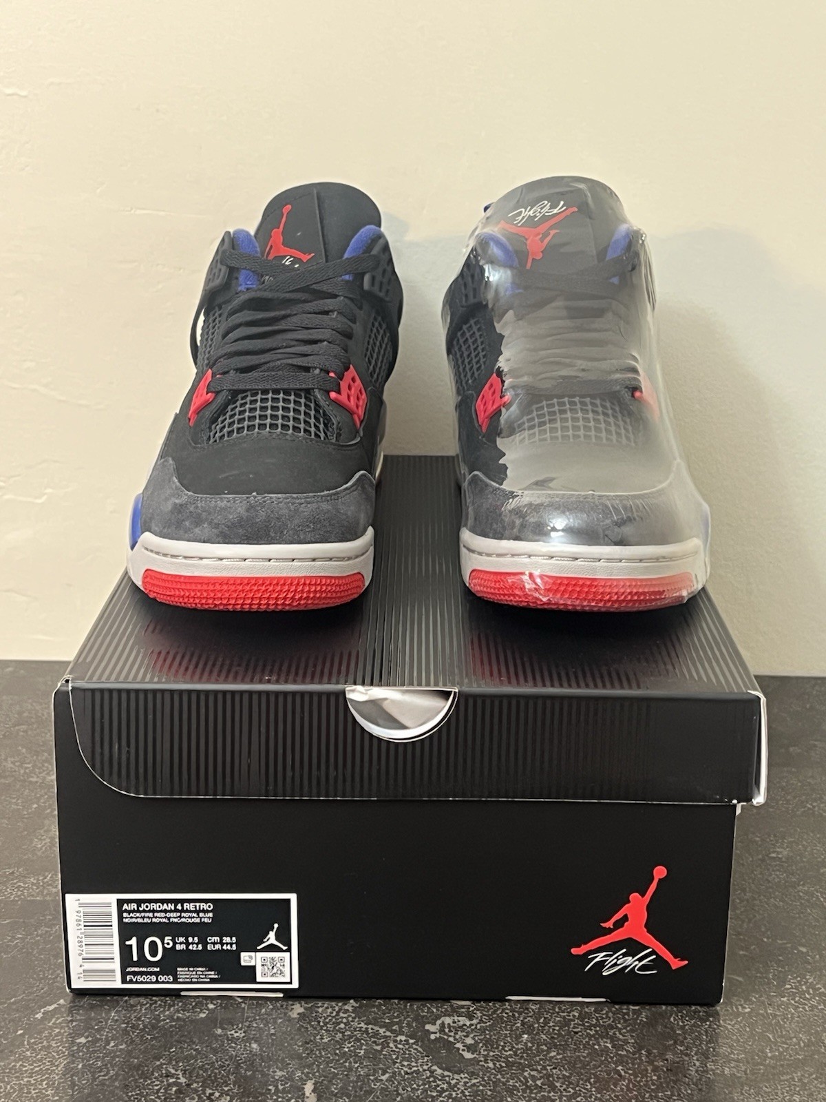 SAOLA Air Jordan 4 taglia 10 5 scritte bianche coppia rare