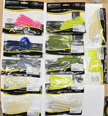 Lot of 12 bags SPRO Amino Bite Wave Tail Grub