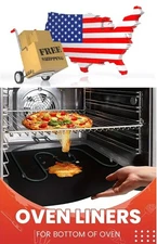 2pcs Non-Stick Oven Liners 16x13in BPA-Free Heavy Duty Mats for Grill & BBQ