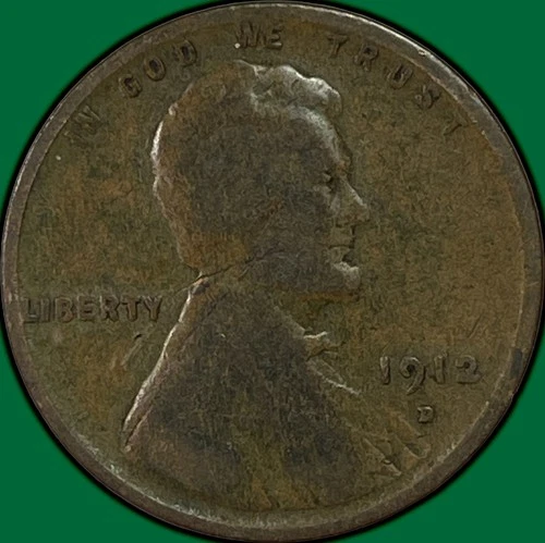 1912-D Lincoln Wheat Cent Good G Coin #37474