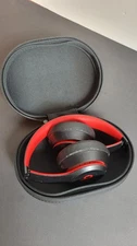 Beats Solo3 Wireless On-Ear Headphones Model A1796 – Black/Red – w/ Case 