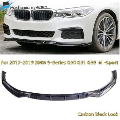 Carbon Style Front Bumper Lip Spoiler For BMW 5 Series G30 G31 2017-2019 M Sport
