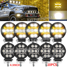 10x 58W LED Work Pod Truck OffRoad Tractor Spot Flood Lights Lamp 12V 24V ROUND