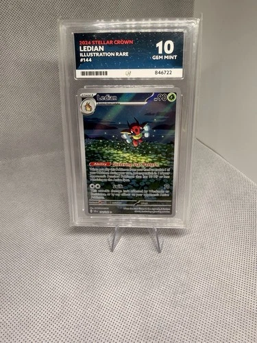 Pokémon TCG Ledian Stellar Crown Holo Card Illustration Rare 144/142 Ace 10