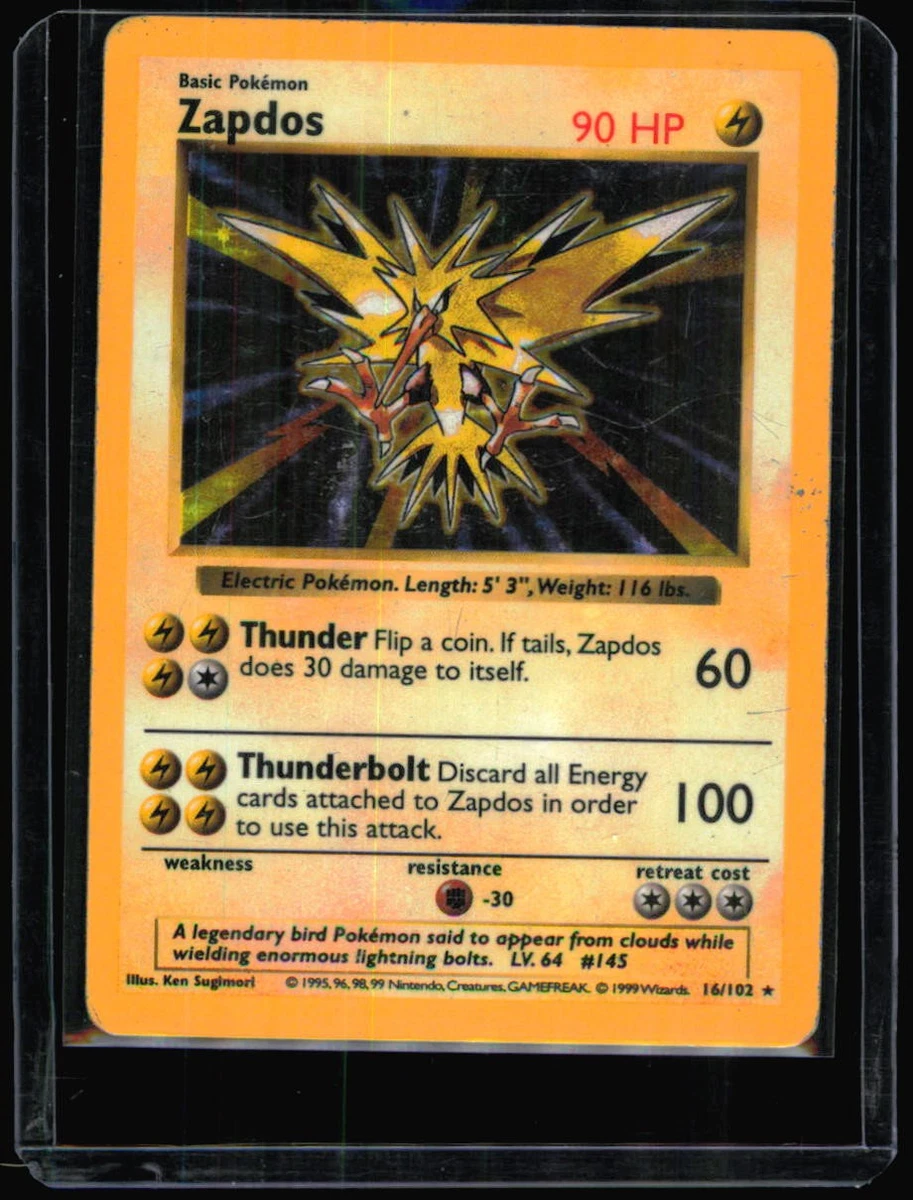 Zapdos 016/102 Base Set (Shadowless) for sale | eBay