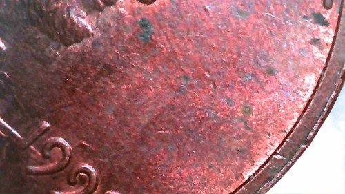 1992 Lincoln Cent Die Clash Error jailbird Caged Prisoner Cent AU-MS Toner - Picture 8 of 22
