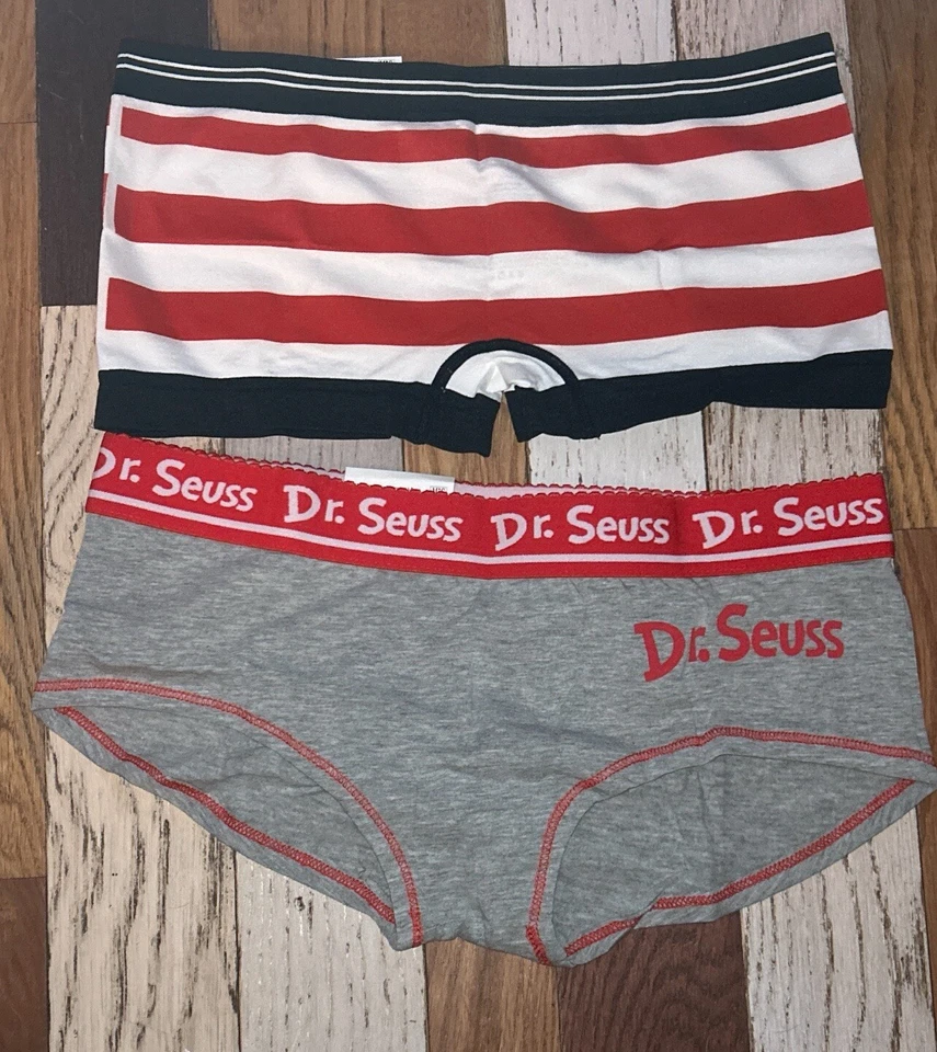 2 Dr. Seuss Gato en Sombrero Adolescentes Niñas Mujeres Bragas Ropa Interior Niño Pantalones Cortos L Grande 7 Foto 2 de 4