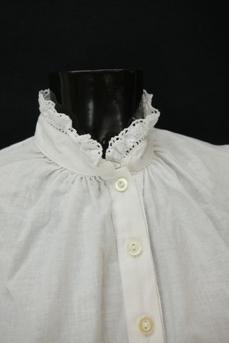 Gr.40 Dirndlbluse weiß Bluse für Dirndl Baumwolle mit Spitze B10477 - Bild 2 von 4