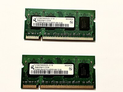 2 x 512 MB RAM 2Rx16 PC2-4200S-444-12A0 von Sony Notebook