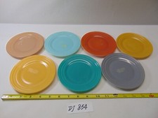 7 Moderntone Hazel Atlas Little Hostess Dishes Milk Glass 5 1/4" plate Rings