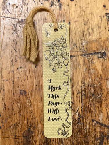 Vtg 1972 Cupid "I Mark This Page With Love" Cherub Angel Antioch BOOKMARK 80s!