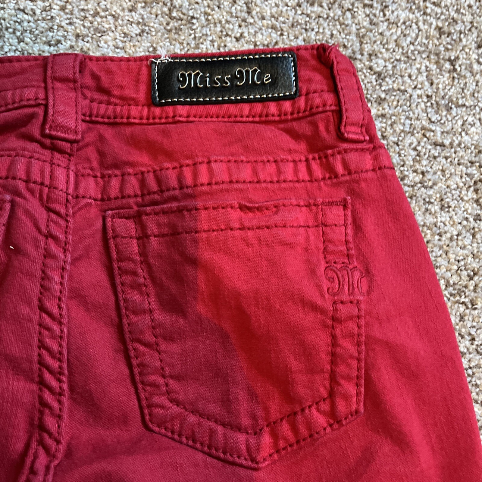 Miss Me Jeans Women's 27 Mid-Rise Skinny 27 X 31 Garnet Red Color - View 14