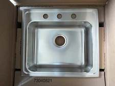 JUST Mfg Stainless Steel SLADA1921A553-J , Drop In Sink 22" X 19 1/2" X 5 1/2" 