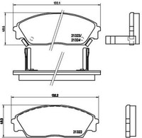 Brembo P 28 016 Bremsbelagsatz, Scheibenbremse FüR Honda