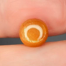 1.9ct Orange Star Sunstone Natural Earth Mined Unheated Round Cab Brazil