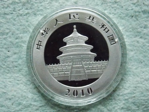 Chinese Silver Panda 2010 10 yuanes 1 oz bu - Imagen 2 de 4