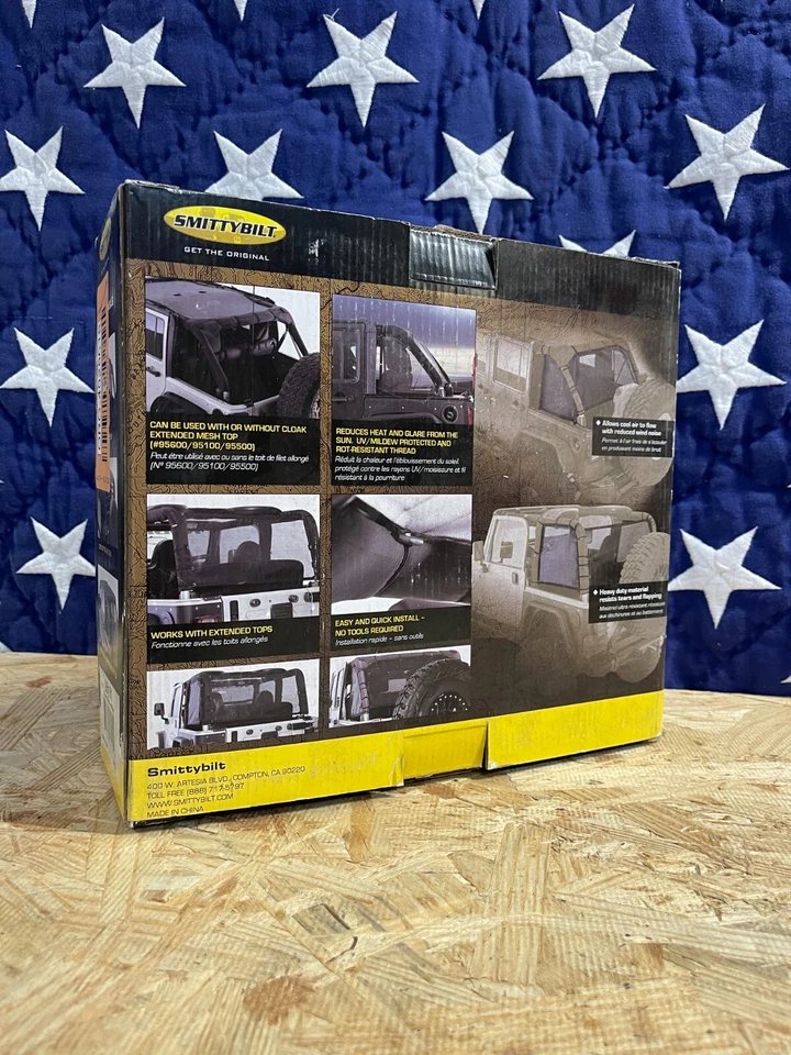 Manto Smittybilt malha traseira e lateral - 95101 NOVO - Imagem 3 de 4