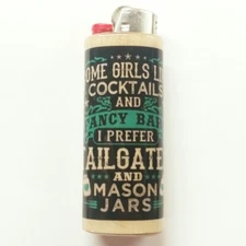 Tailgates and Mason Jars Country Lighter Case Holder Sleeve Cover Fits Bic