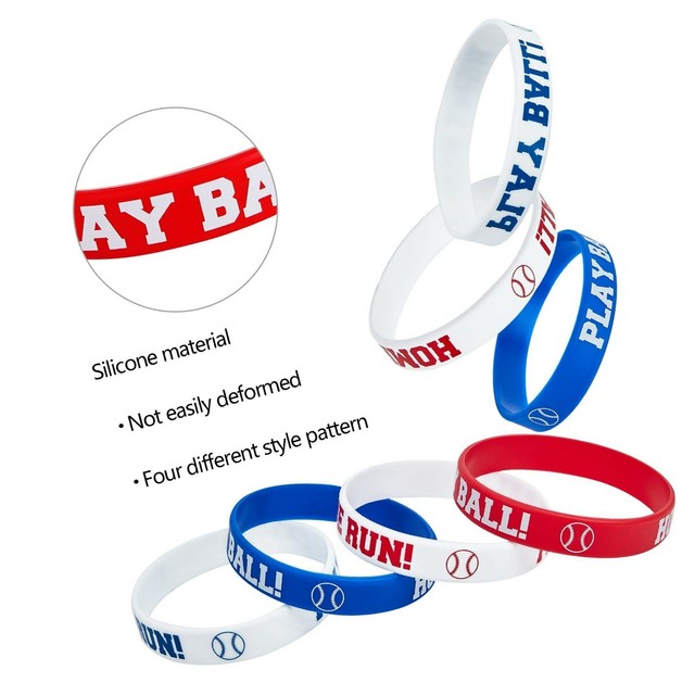 baseball silicone bracelets