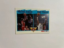 1991-92 NBA Hoops Basketball Card #306 League Leaders Scoring Jordan & Malone