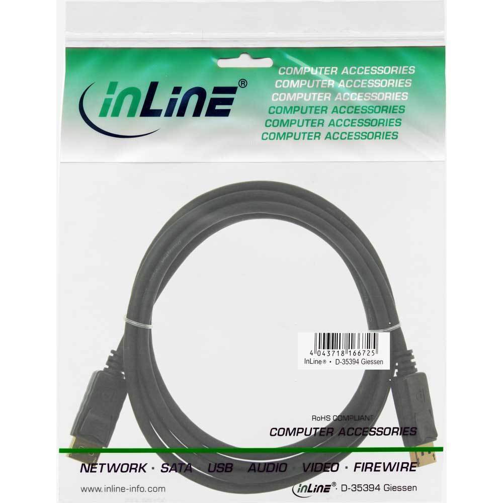 Thumbnail - Inline Displayport Kabel Vergoldete Kontakte Schwarz 2m